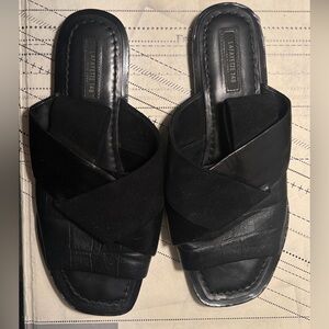 Lafayette 148 New York Black Leather Mules